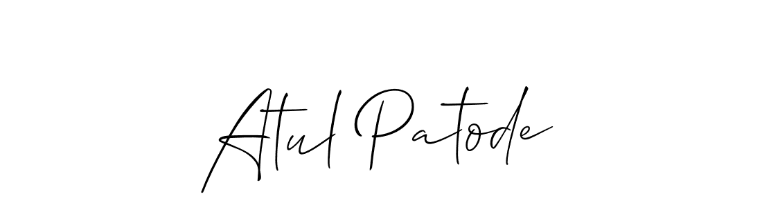 Also You can easily find your signature by using the search form. We will create Atul Patode name handwritten signature images for you free of cost using Allison_Script sign style. Atul Patode signature style 2 images and pictures png