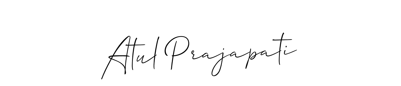 Use a signature maker to create a handwritten signature online. With this signature software, you can design (Allison_Script) your own signature for name Atul Prajapati. Atul Prajapati signature style 2 images and pictures png