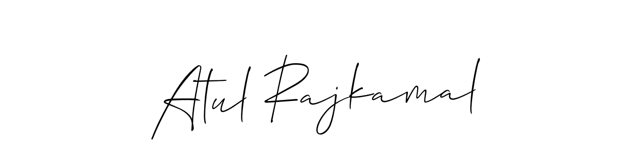 Use a signature maker to create a handwritten signature online. With this signature software, you can design (Allison_Script) your own signature for name Atul Rajkamal. Atul Rajkamal signature style 2 images and pictures png