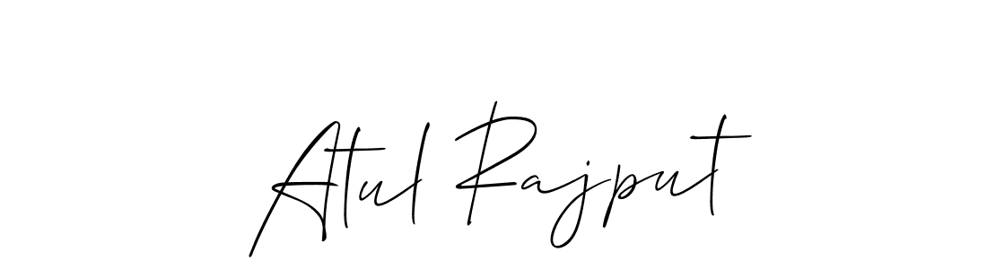 if you are searching for the best signature style for your name Atul Rajput. so please give up your signature search. here we have designed multiple signature styles  using Allison_Script. Atul Rajput signature style 2 images and pictures png