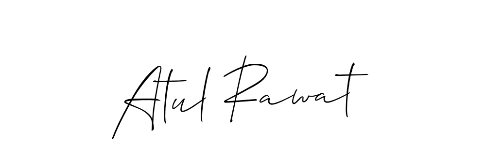 The best way (Allison_Script) to make a short signature is to pick only two or three words in your name. The name Atul Rawat include a total of six letters. For converting this name. Atul Rawat signature style 2 images and pictures png