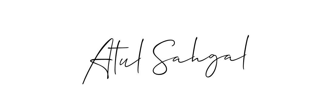 Make a short Atul Sahgal signature style. Manage your documents anywhere anytime using Allison_Script. Create and add eSignatures, submit forms, share and send files easily. Atul Sahgal signature style 2 images and pictures png