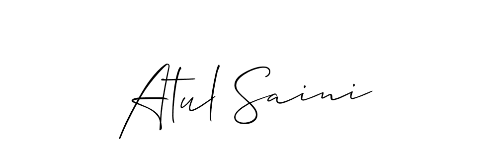 How to Draw Atul Saini signature style? Allison_Script is a latest design signature styles for name Atul Saini. Atul Saini signature style 2 images and pictures png