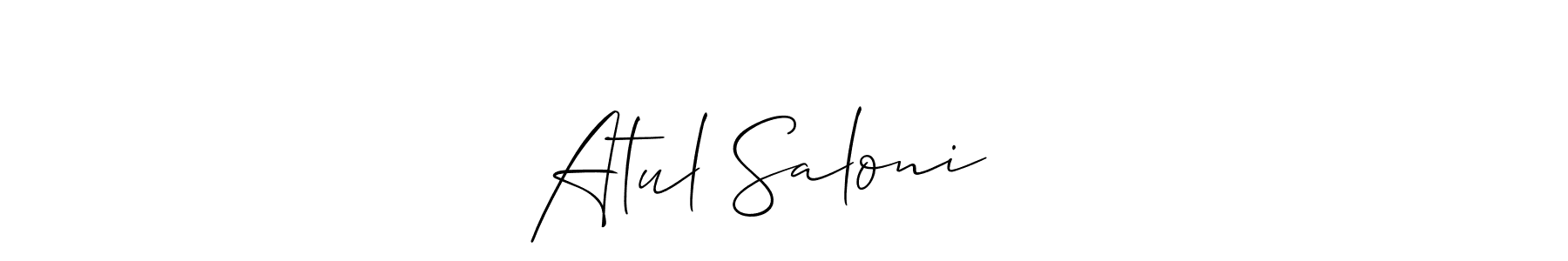 Also we have Atul Saloni ❣️ name is the best signature style. Create professional handwritten signature collection using Allison_Script autograph style. Atul Saloni ❣️ signature style 2 images and pictures png
