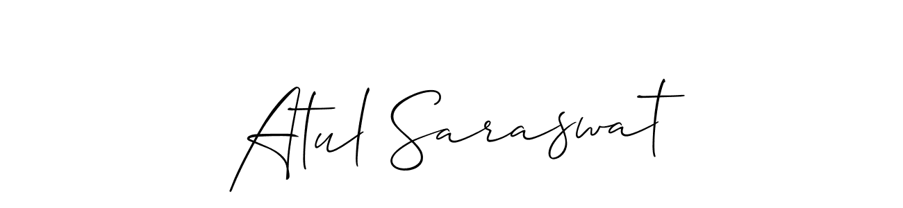 Use a signature maker to create a handwritten signature online. With this signature software, you can design (Allison_Script) your own signature for name Atul Saraswat. Atul Saraswat signature style 2 images and pictures png