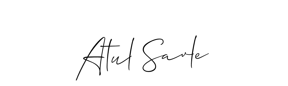 Allison_Script is a professional signature style that is perfect for those who want to add a touch of class to their signature. It is also a great choice for those who want to make their signature more unique. Get Atul Savle name to fancy signature for free. Atul Savle signature style 2 images and pictures png