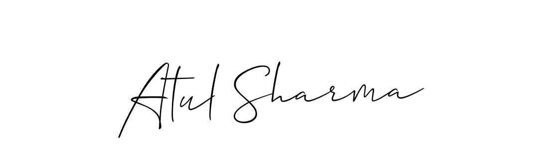 Make a short Atul Sharma signature style. Manage your documents anywhere anytime using Allison_Script. Create and add eSignatures, submit forms, share and send files easily. Atul Sharma signature style 2 images and pictures png