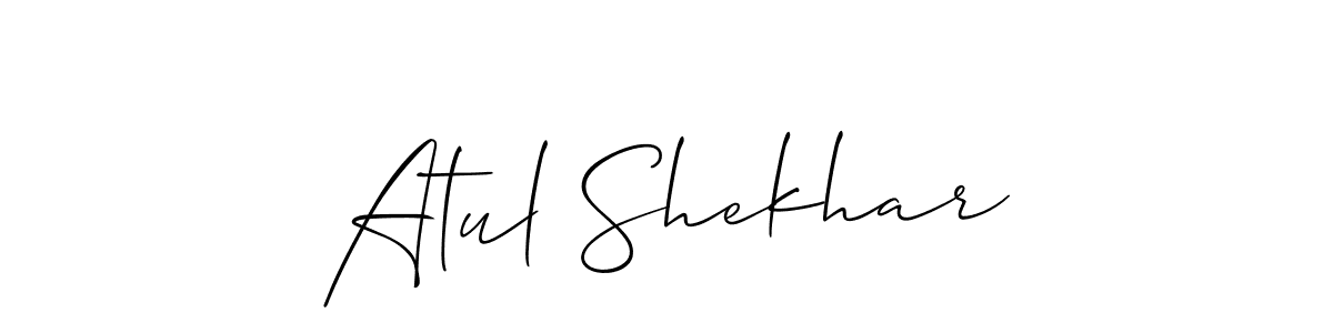 Create a beautiful signature design for name Atul Shekhar. With this signature (Allison_Script) fonts, you can make a handwritten signature for free. Atul Shekhar signature style 2 images and pictures png