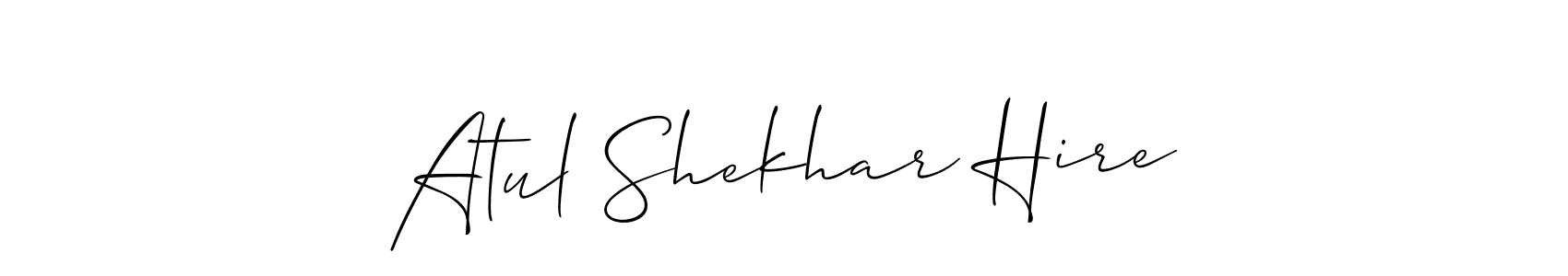 Create a beautiful signature design for name Atul Shekhar Hire. With this signature (Allison_Script) fonts, you can make a handwritten signature for free. Atul Shekhar Hire signature style 2 images and pictures png