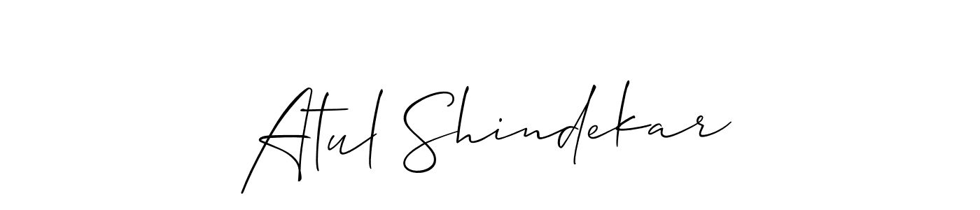 The best way (Allison_Script) to make a short signature is to pick only two or three words in your name. The name Atul Shindekar include a total of six letters. For converting this name. Atul Shindekar signature style 2 images and pictures png