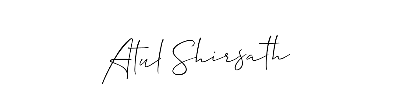 Similarly Allison_Script is the best handwritten signature design. Signature creator online .You can use it as an online autograph creator for name Atul Shirsath. Atul Shirsath signature style 2 images and pictures png