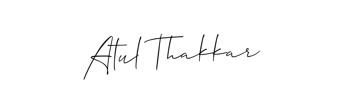 Atul Thakkar stylish signature style. Best Handwritten Sign (Allison_Script) for my name. Handwritten Signature Collection Ideas for my name Atul Thakkar. Atul Thakkar signature style 2 images and pictures png