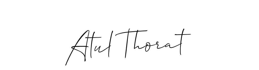 It looks lik you need a new signature style for name Atul Thorat. Design unique handwritten (Allison_Script) signature with our free signature maker in just a few clicks. Atul Thorat signature style 2 images and pictures png