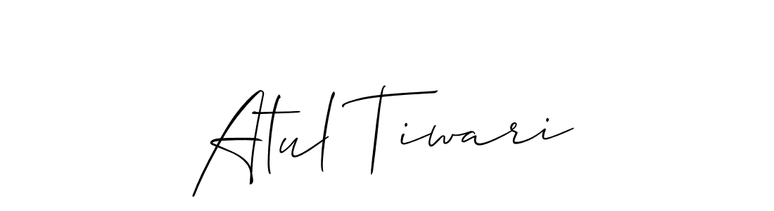 Create a beautiful signature design for name Atul Tiwari. With this signature (Allison_Script) fonts, you can make a handwritten signature for free. Atul Tiwari signature style 2 images and pictures png