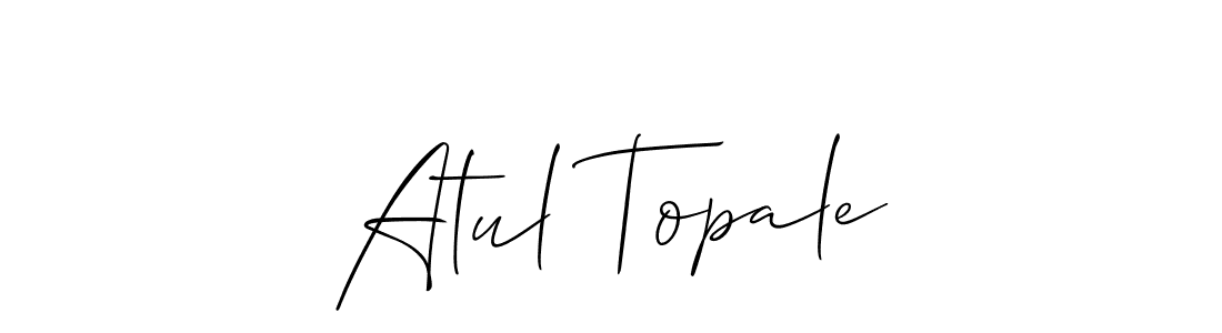 Design your own signature with our free online signature maker. With this signature software, you can create a handwritten (Allison_Script) signature for name Atul Topale. Atul Topale signature style 2 images and pictures png