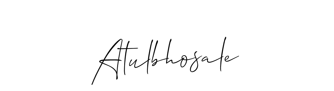 How to make Atulbhosale name signature. Use Allison_Script style for creating short signs online. This is the latest handwritten sign. Atulbhosale signature style 2 images and pictures png