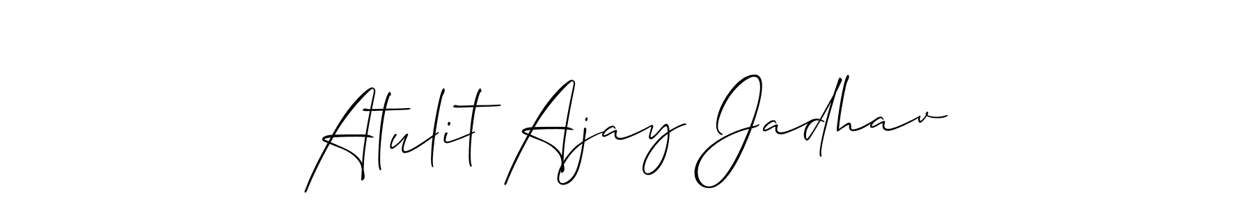 It looks lik you need a new signature style for name Atulit Ajay Jadhav. Design unique handwritten (Allison_Script) signature with our free signature maker in just a few clicks. Atulit Ajay Jadhav signature style 2 images and pictures png