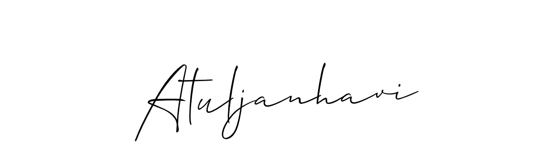 It looks lik you need a new signature style for name Atuljanhavi. Design unique handwritten (Allison_Script) signature with our free signature maker in just a few clicks. Atuljanhavi signature style 2 images and pictures png