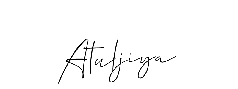 Best and Professional Signature Style for Atuljiya. Allison_Script Best Signature Style Collection. Atuljiya signature style 2 images and pictures png