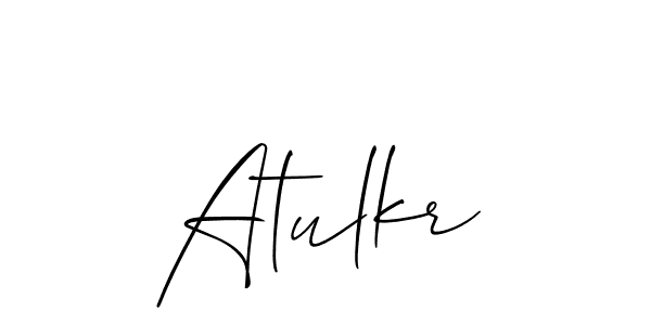 How to make Atulkr signature? Allison_Script is a professional autograph style. Create handwritten signature for Atulkr name. Atulkr signature style 2 images and pictures png