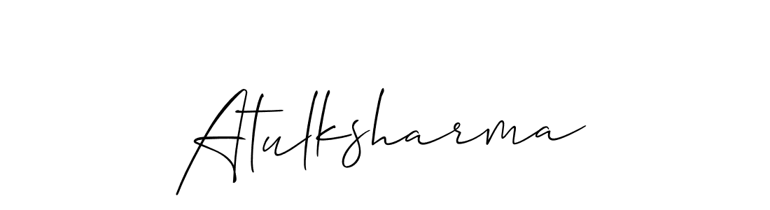 How to Draw Atulksharma signature style? Allison_Script is a latest design signature styles for name Atulksharma. Atulksharma signature style 2 images and pictures png