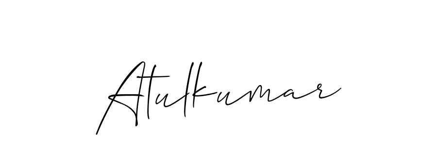 How to make Atulkumar name signature. Use Allison_Script style for creating short signs online. This is the latest handwritten sign. Atulkumar signature style 2 images and pictures png