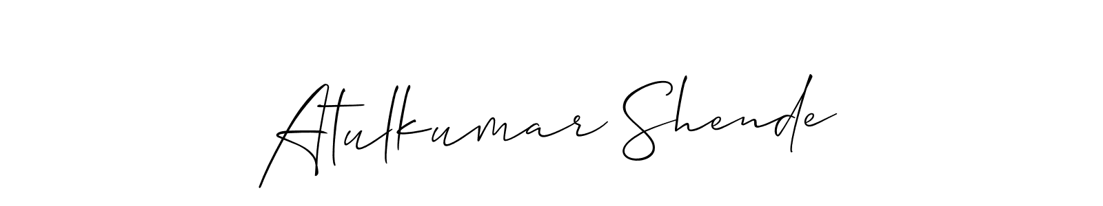 It looks lik you need a new signature style for name Atulkumar Shende. Design unique handwritten (Allison_Script) signature with our free signature maker in just a few clicks. Atulkumar Shende signature style 2 images and pictures png