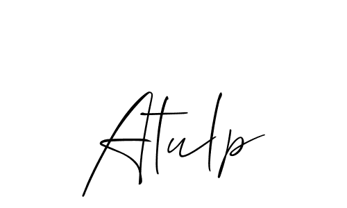 How to make Atulp signature? Allison_Script is a professional autograph style. Create handwritten signature for Atulp name. Atulp signature style 2 images and pictures png
