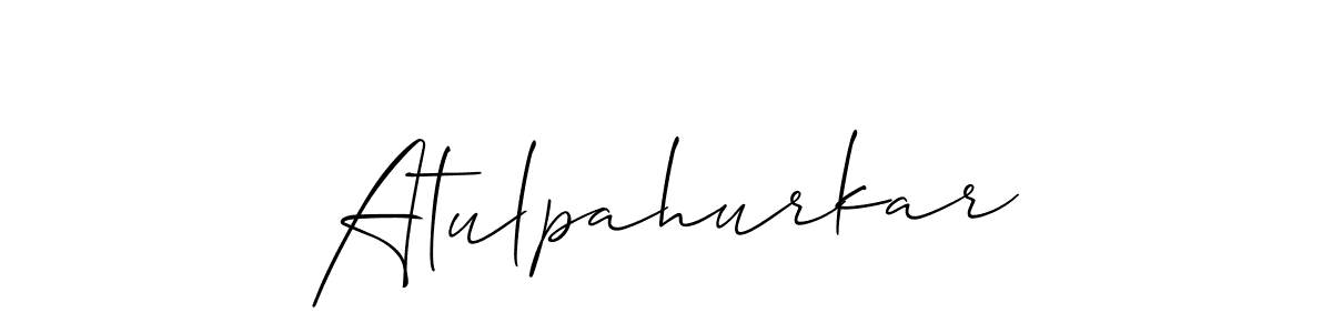 You can use this online signature creator to create a handwritten signature for the name Atulpahurkar. This is the best online autograph maker. Atulpahurkar signature style 2 images and pictures png
