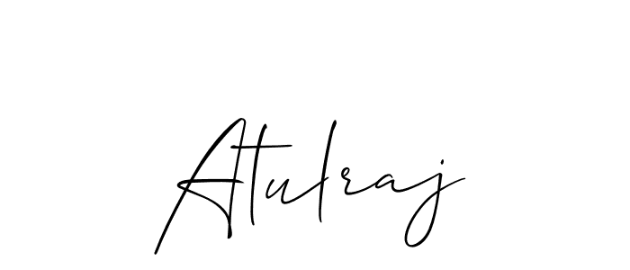 if you are searching for the best signature style for your name Atulraj. so please give up your signature search. here we have designed multiple signature styles  using Allison_Script. Atulraj signature style 2 images and pictures png