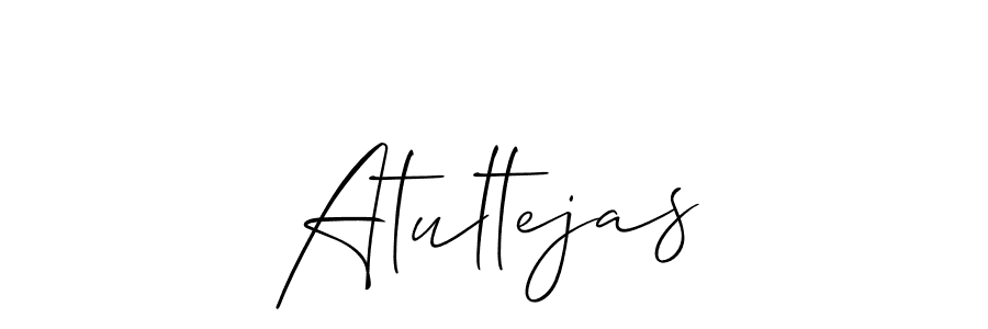 Also You can easily find your signature by using the search form. We will create Atultejas name handwritten signature images for you free of cost using Allison_Script sign style. Atultejas signature style 2 images and pictures png