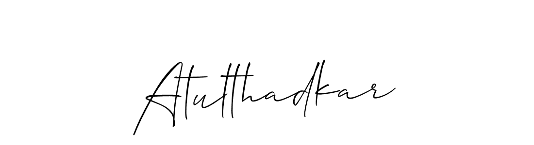 It looks lik you need a new signature style for name Atulthadkar. Design unique handwritten (Allison_Script) signature with our free signature maker in just a few clicks. Atulthadkar signature style 2 images and pictures png