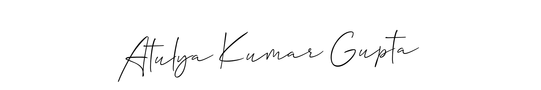 It looks lik you need a new signature style for name Atulya Kumar Gupta. Design unique handwritten (Allison_Script) signature with our free signature maker in just a few clicks. Atulya Kumar Gupta signature style 2 images and pictures png