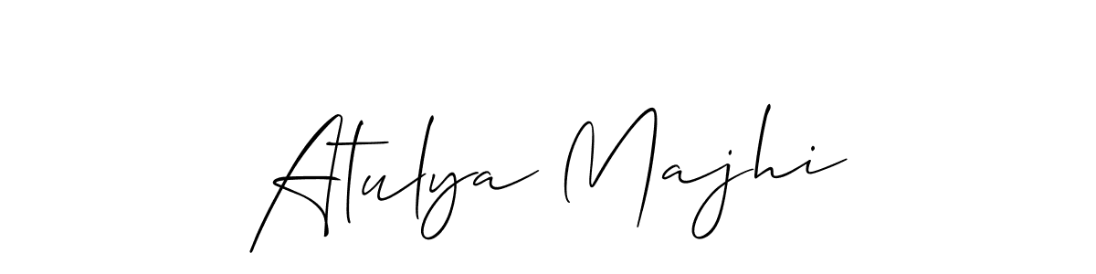 How to make Atulya Majhi name signature. Use Allison_Script style for creating short signs online. This is the latest handwritten sign. Atulya Majhi signature style 2 images and pictures png
