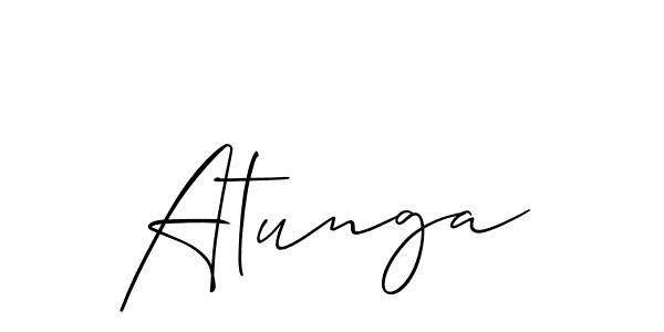 Atunga stylish signature style. Best Handwritten Sign (Allison_Script) for my name. Handwritten Signature Collection Ideas for my name Atunga. Atunga signature style 2 images and pictures png