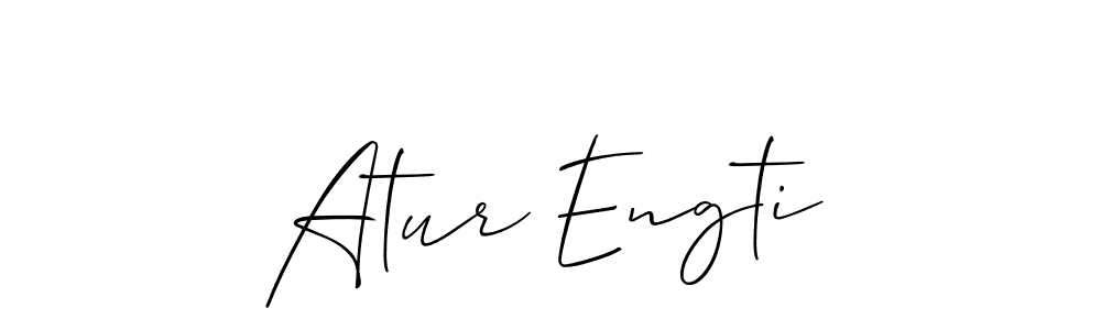Allison_Script is a professional signature style that is perfect for those who want to add a touch of class to their signature. It is also a great choice for those who want to make their signature more unique. Get Atur Engti name to fancy signature for free. Atur Engti signature style 2 images and pictures png