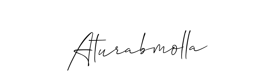 How to Draw Aturabmolla signature style? Allison_Script is a latest design signature styles for name Aturabmolla. Aturabmolla signature style 2 images and pictures png