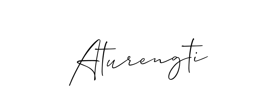 Design your own signature with our free online signature maker. With this signature software, you can create a handwritten (Allison_Script) signature for name Aturengti. Aturengti signature style 2 images and pictures png