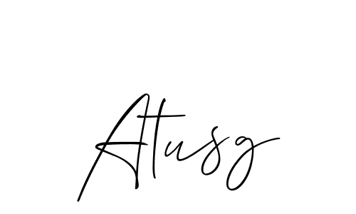 Also You can easily find your signature by using the search form. We will create Atusg name handwritten signature images for you free of cost using Allison_Script sign style. Atusg signature style 2 images and pictures png