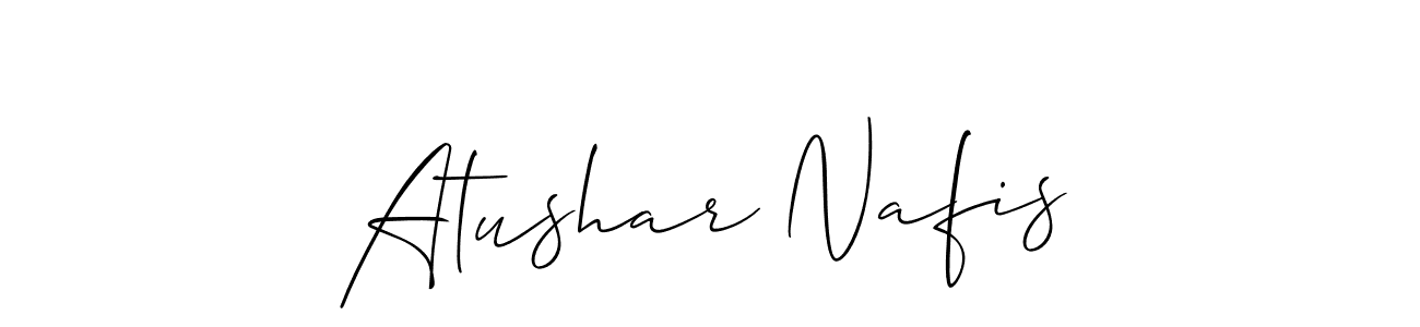 Also You can easily find your signature by using the search form. We will create Atushar Nafis name handwritten signature images for you free of cost using Allison_Script sign style. Atushar Nafis signature style 2 images and pictures png