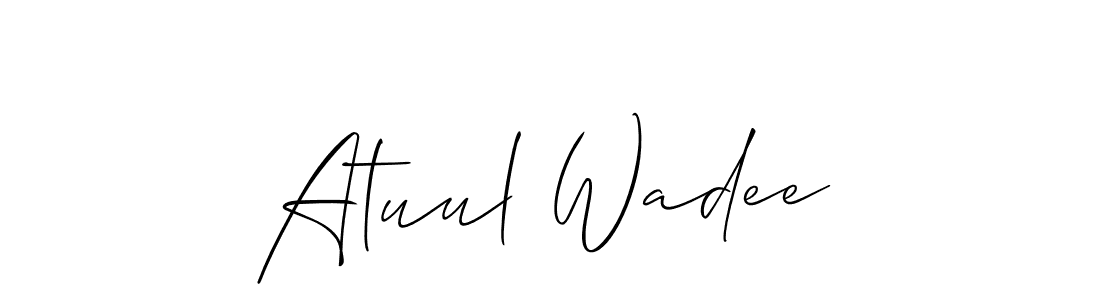 Also we have Atuul Wadee name is the best signature style. Create professional handwritten signature collection using Allison_Script autograph style. Atuul Wadee signature style 2 images and pictures png