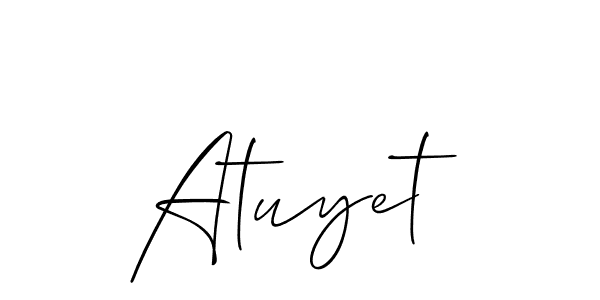 You can use this online signature creator to create a handwritten signature for the name Atuyet. This is the best online autograph maker. Atuyet signature style 2 images and pictures png