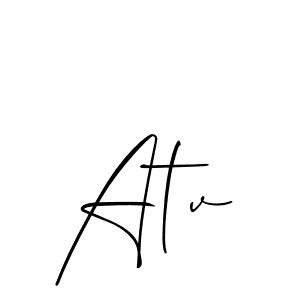 Also we have Atv name is the best signature style. Create professional handwritten signature collection using Allison_Script autograph style. Atv signature style 2 images and pictures png