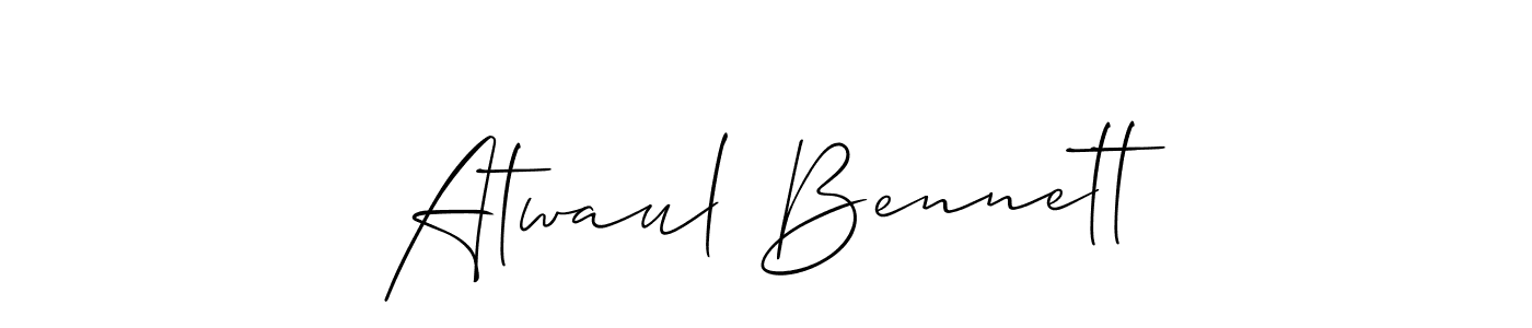 Use a signature maker to create a handwritten signature online. With this signature software, you can design (Allison_Script) your own signature for name Atwaul Bennett. Atwaul Bennett signature style 2 images and pictures png