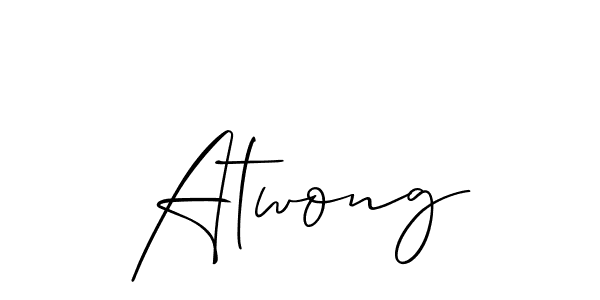 You should practise on your own different ways (Allison_Script) to write your name (Atwong) in signature. don't let someone else do it for you. Atwong signature style 2 images and pictures png
