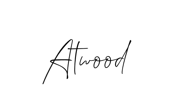 Design your own signature with our free online signature maker. With this signature software, you can create a handwritten (Allison_Script) signature for name Atwood. Atwood signature style 2 images and pictures png