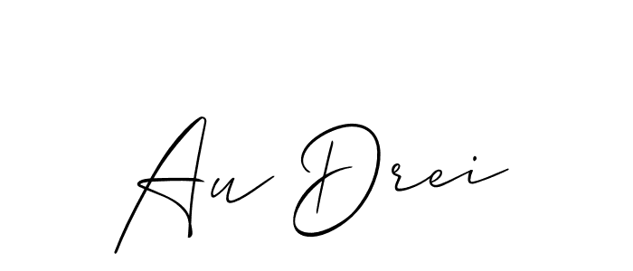 Create a beautiful signature design for name Au Drei. With this signature (Allison_Script) fonts, you can make a handwritten signature for free. Au Drei signature style 2 images and pictures png