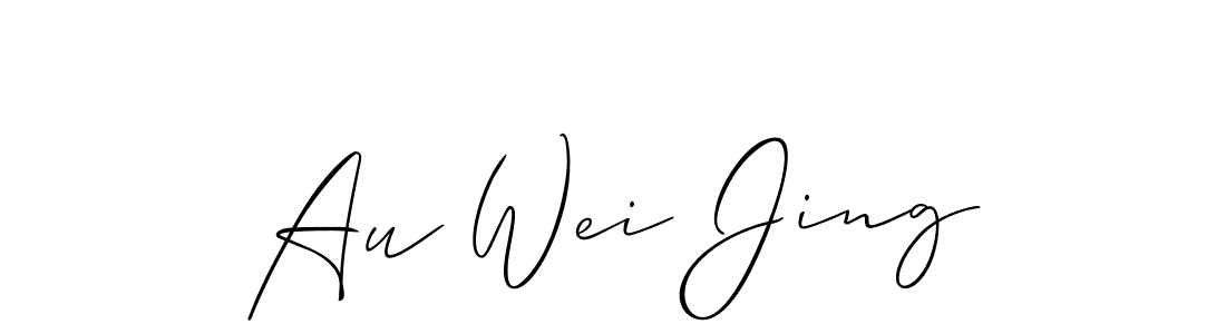 This is the best signature style for the Au Wei Jing name. Also you like these signature font (Allison_Script). Mix name signature. Au Wei Jing signature style 2 images and pictures png