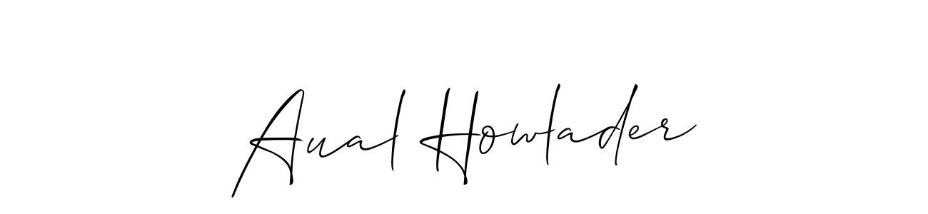if you are searching for the best signature style for your name Aual Howlader. so please give up your signature search. here we have designed multiple signature styles  using Allison_Script. Aual Howlader signature style 2 images and pictures png