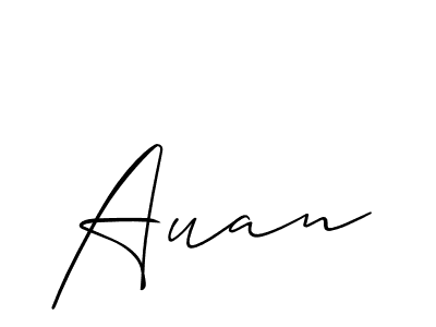 Allison_Script is a professional signature style that is perfect for those who want to add a touch of class to their signature. It is also a great choice for those who want to make their signature more unique. Get Auan name to fancy signature for free. Auan signature style 2 images and pictures png